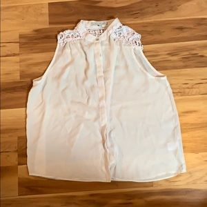 White Sleeveless Blouse